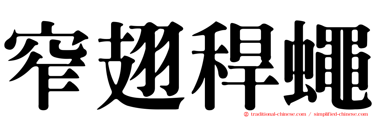 窄翅稈蠅
