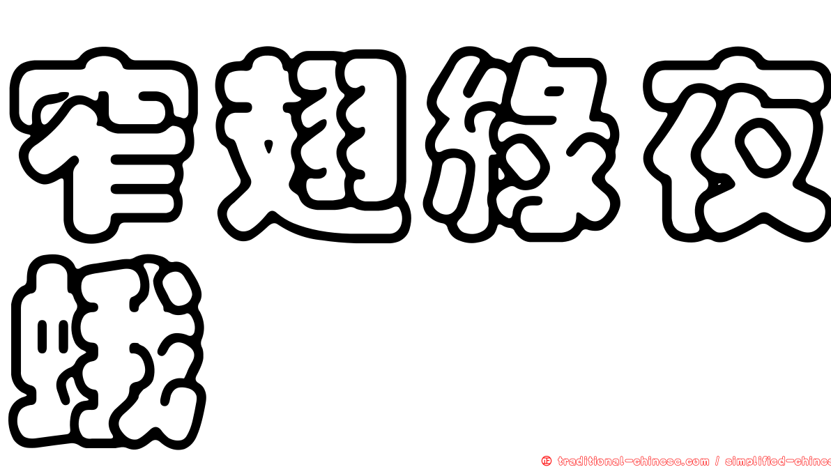 窄翅綠夜蛾