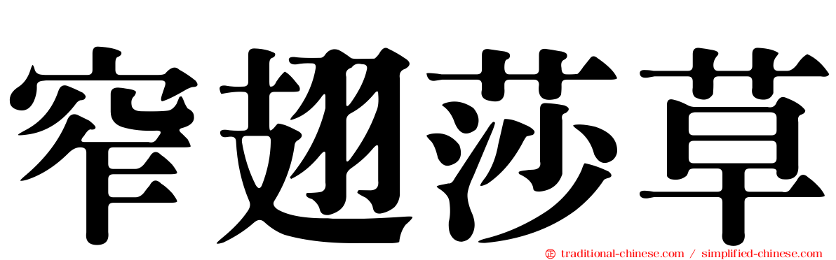 窄翅莎草