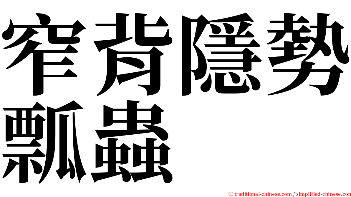 窄背隱勢瓢蟲 serif font