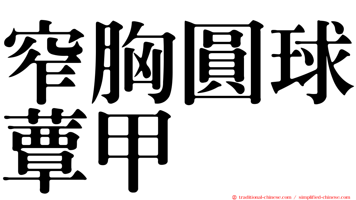 窄胸圓球蕈甲