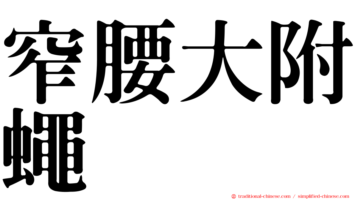 窄腰大附蠅
