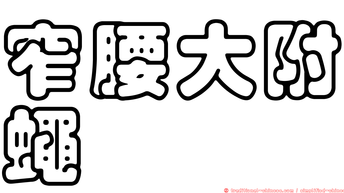 窄腰大附蠅