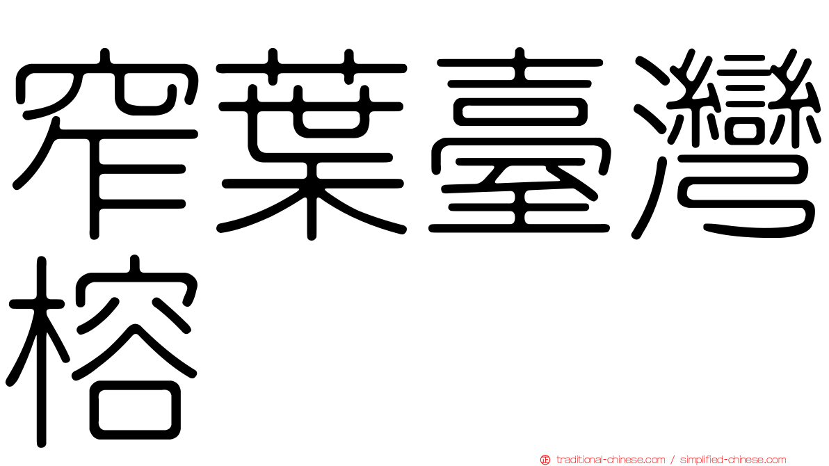 窄葉臺灣榕