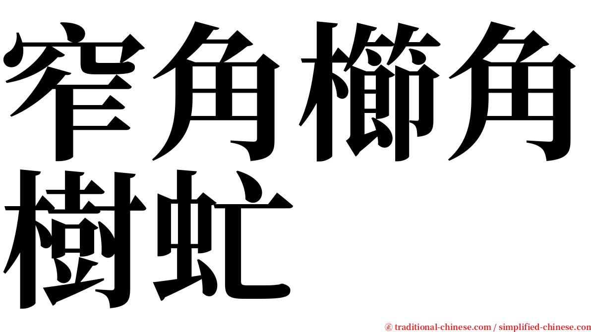 窄角櫛角樹虻 serif font