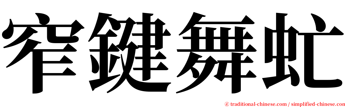 窄鍵舞虻 serif font