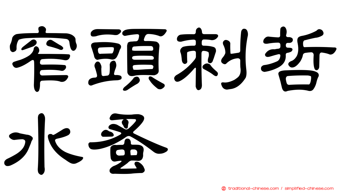 窄頭刺哲水蚤