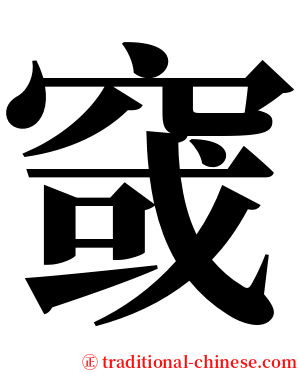 窢 serif font