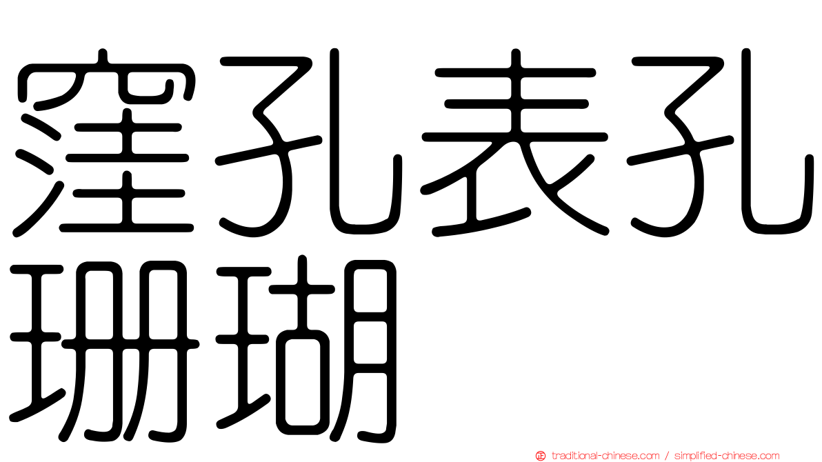 窪孔表孔珊瑚