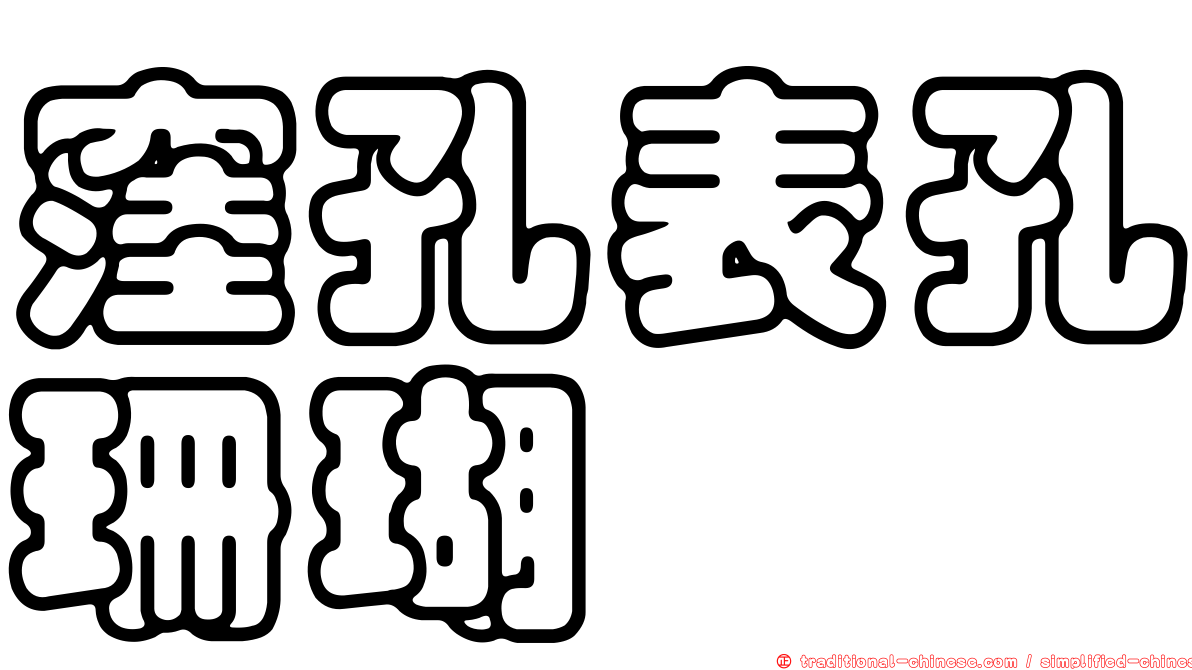 窪孔表孔珊瑚