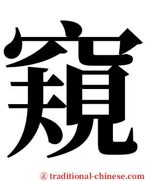 窺 serif font