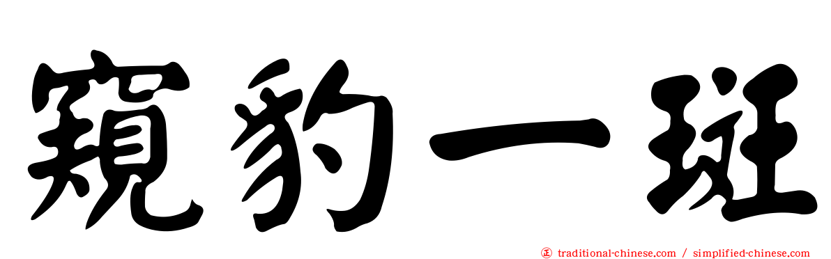 窺豹一斑