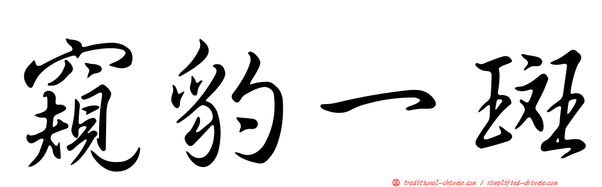 窺豹一斑