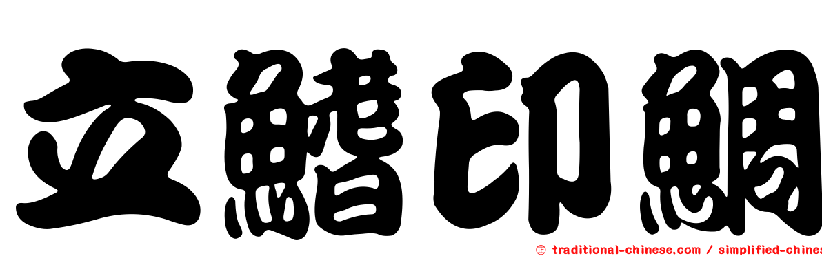 立鰭印鯛