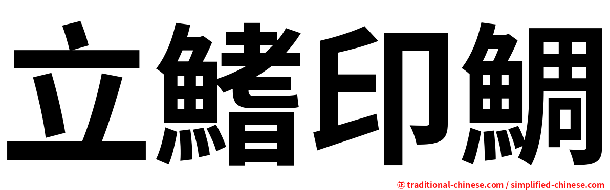立鰭印鯛