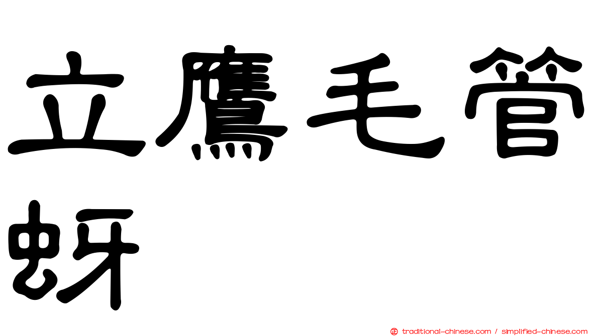 立鷹毛管蚜