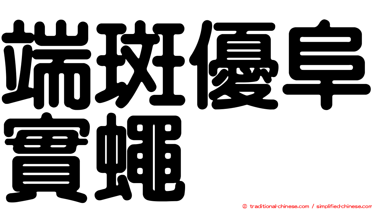 端斑優阜實蠅