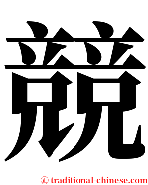 競 serif font