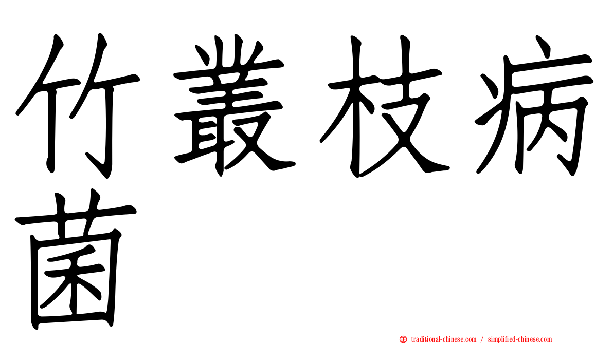 竹叢枝病菌