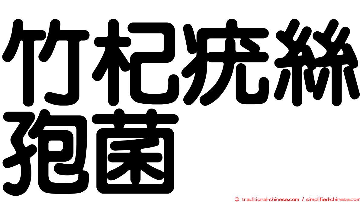 竹杞疣絲孢菌