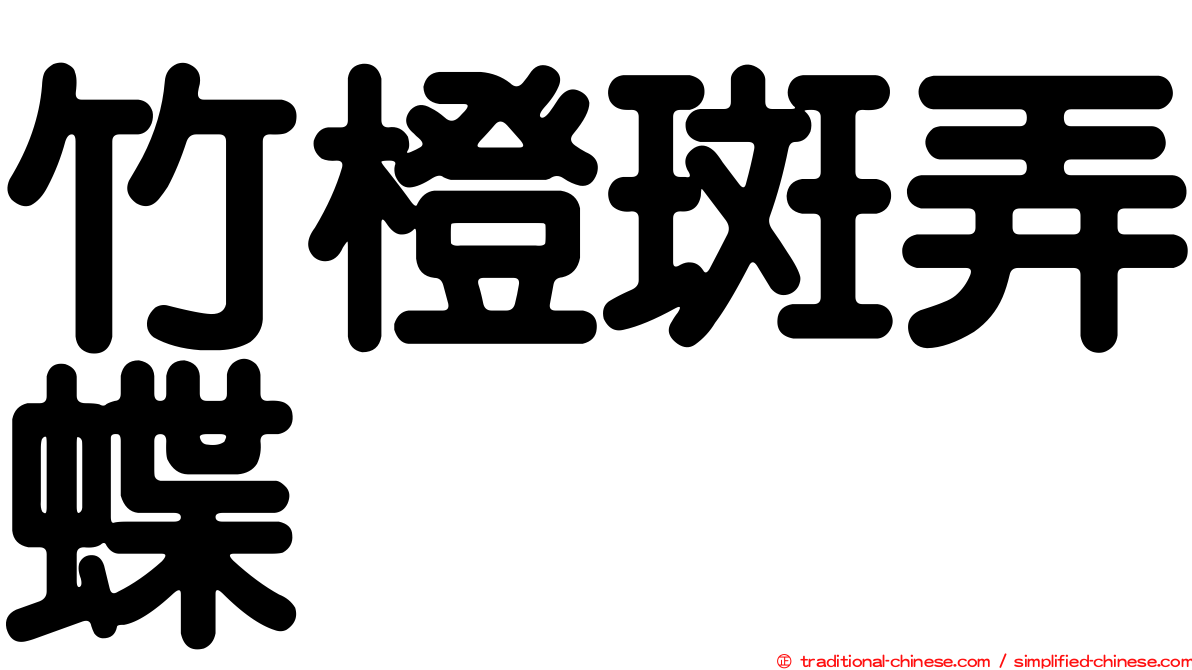 竹橙斑弄蝶