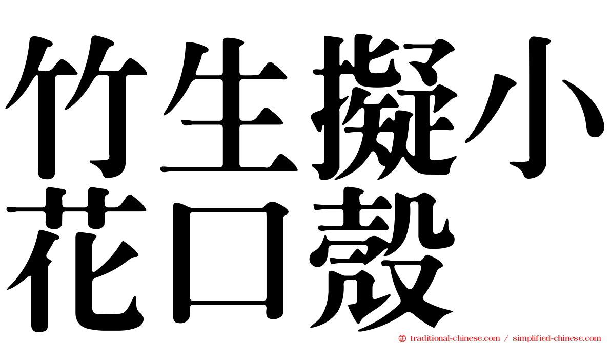 竹生擬小花口殼