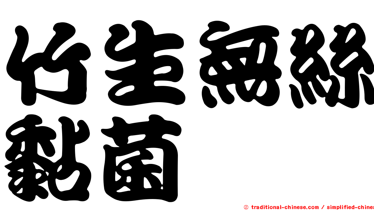 竹生無絲黏菌