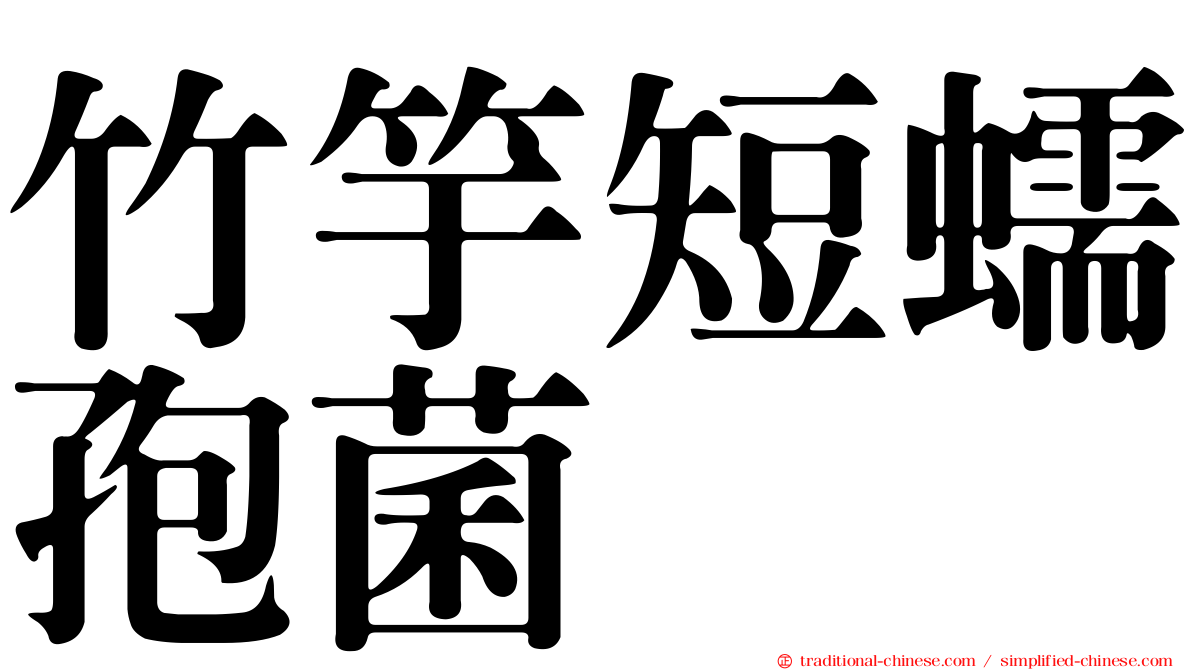 竹竽短蠕孢菌