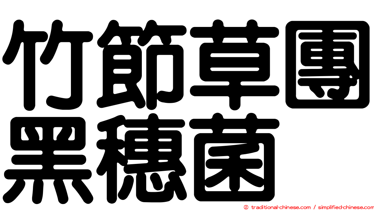 竹節草團黑穗菌