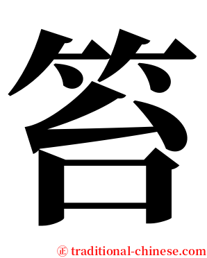 笞 serif font