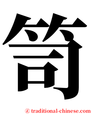 笥 serif font