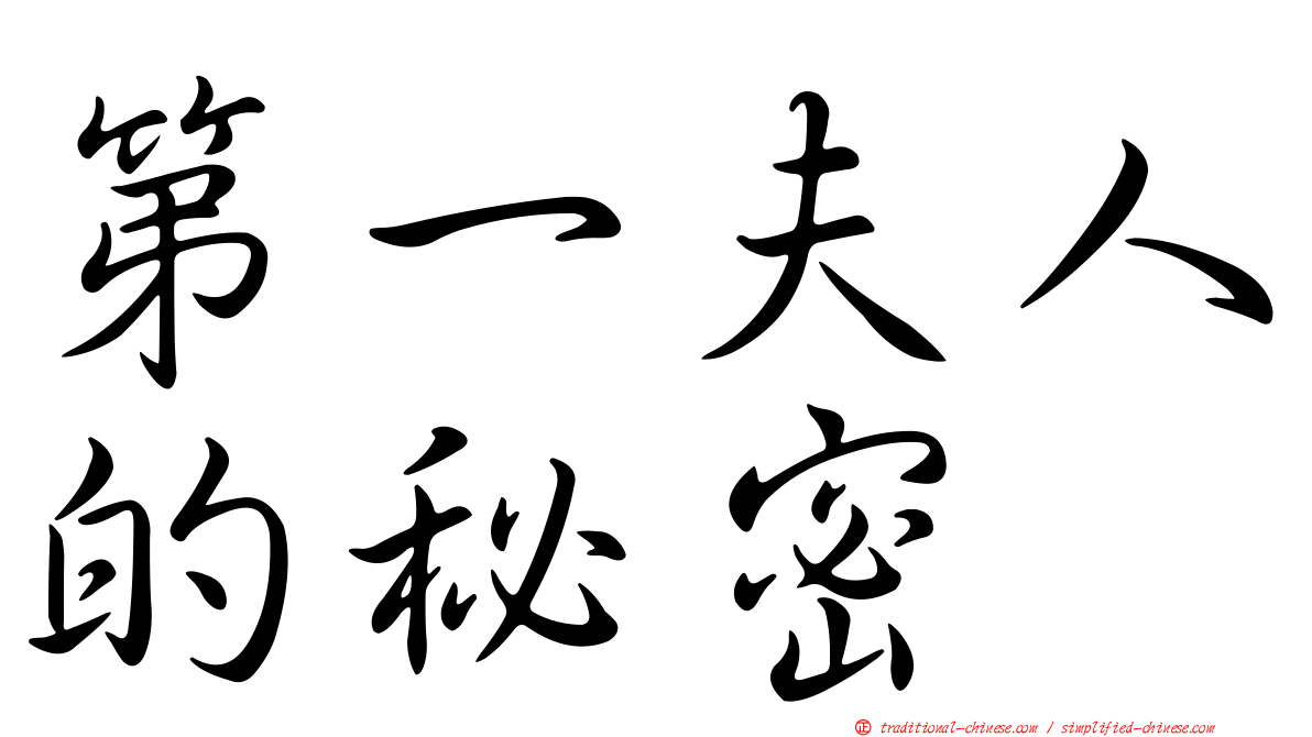 第一夫人的秘密