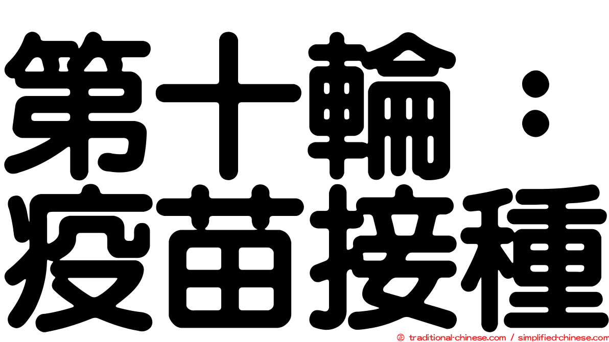 第十輪：疫苗接種