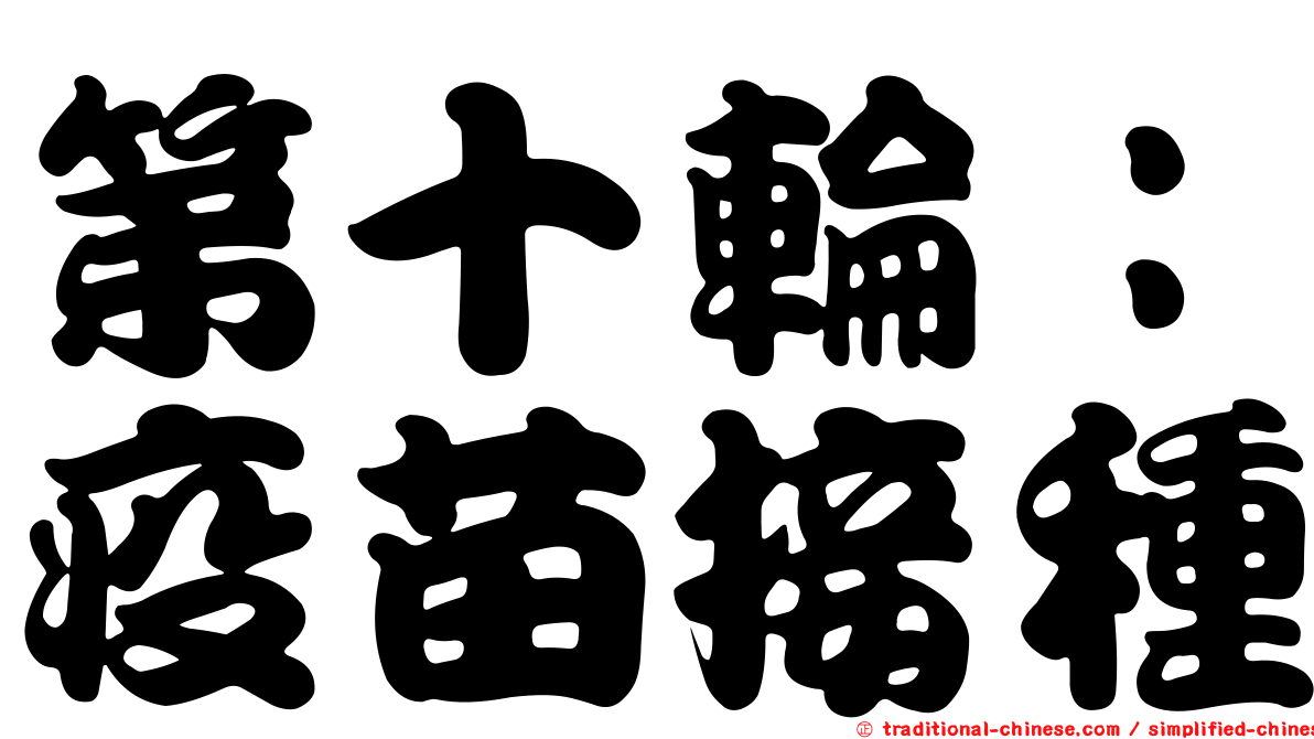 第十輪：疫苗接種