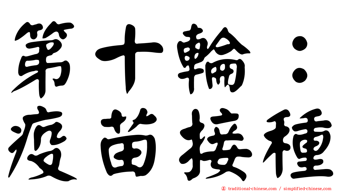 第十輪：疫苗接種
