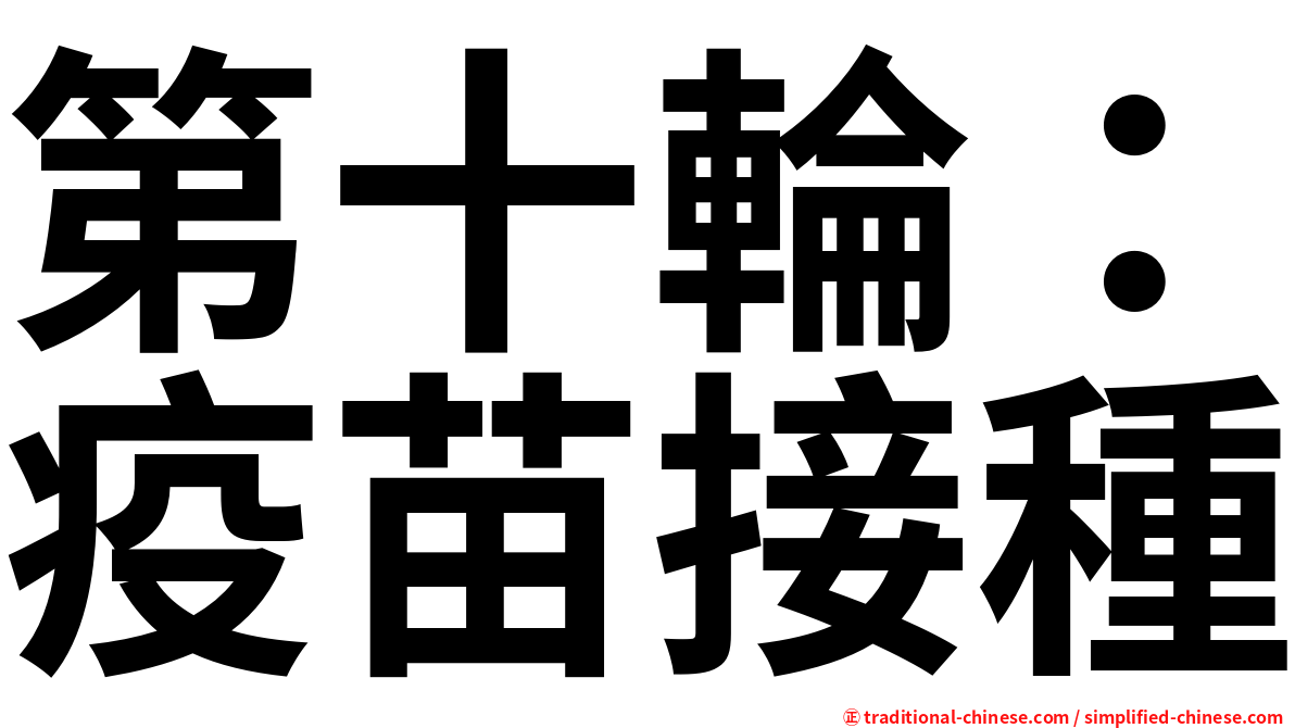 第十輪：疫苗接種