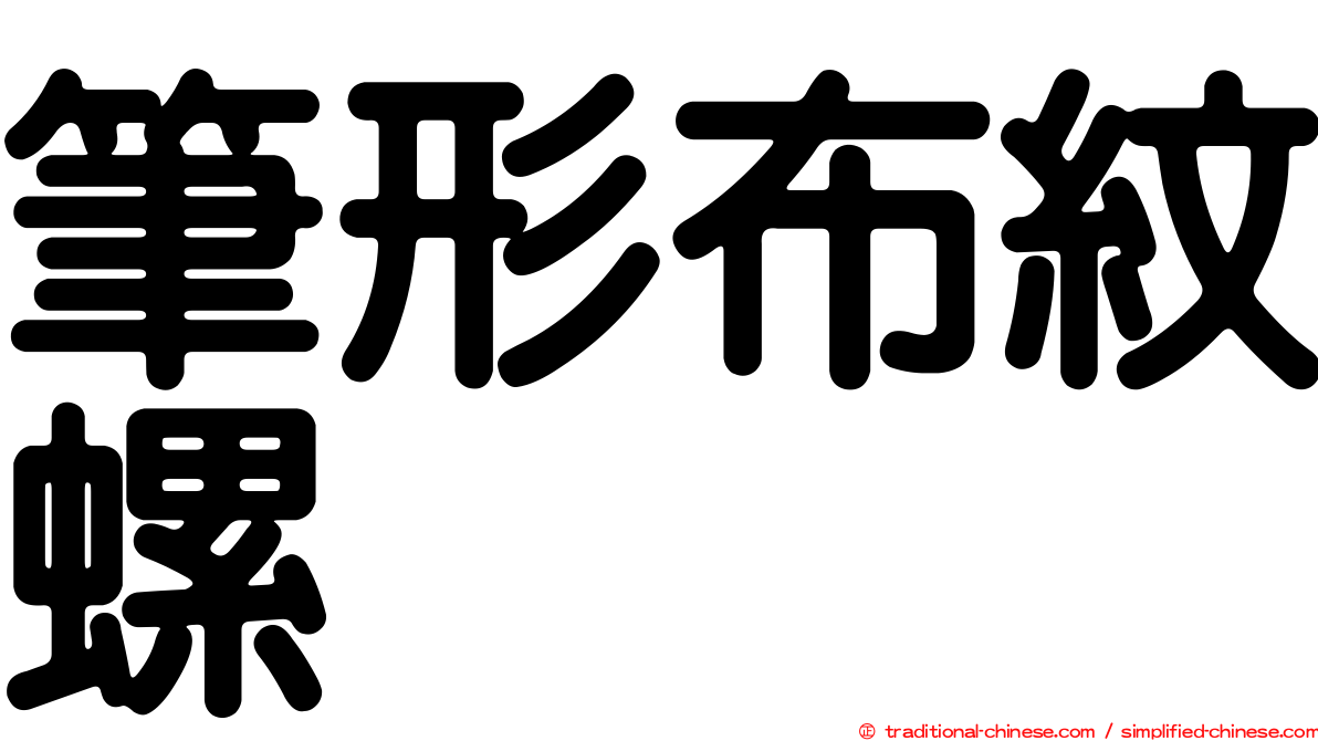 筆形布紋螺
