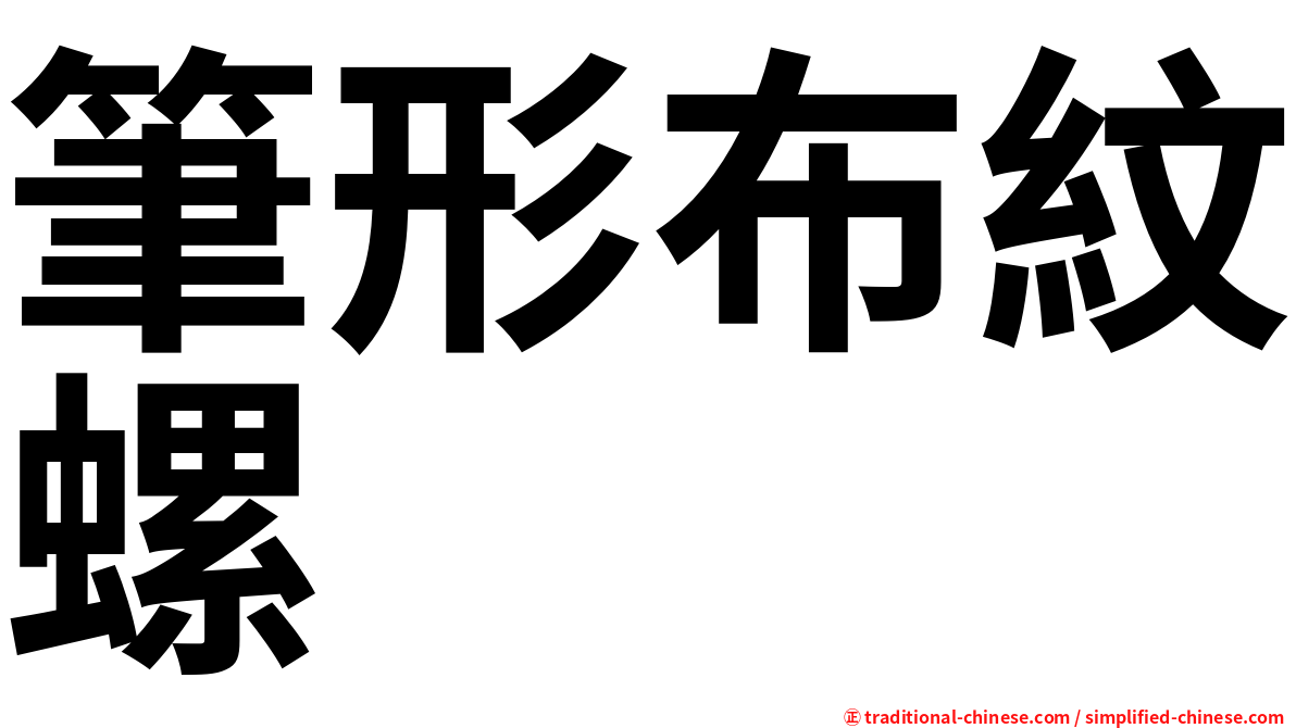 筆形布紋螺