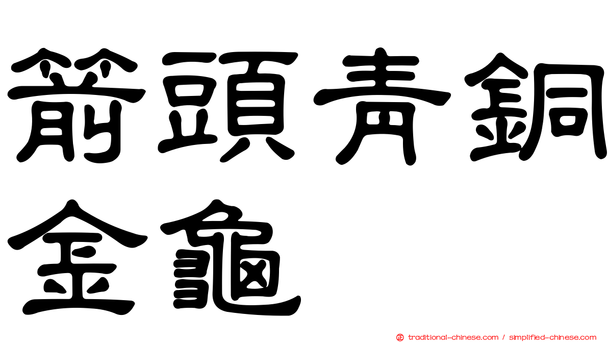 箭頭青銅金龜