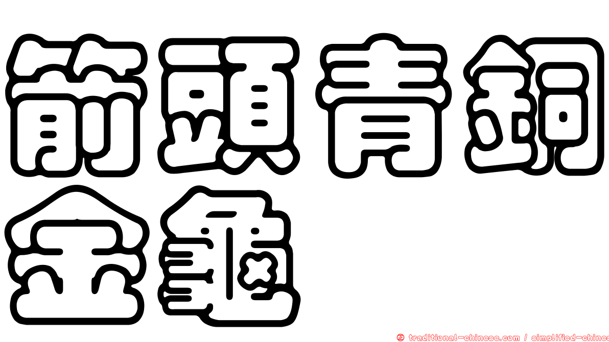 箭頭青銅金龜