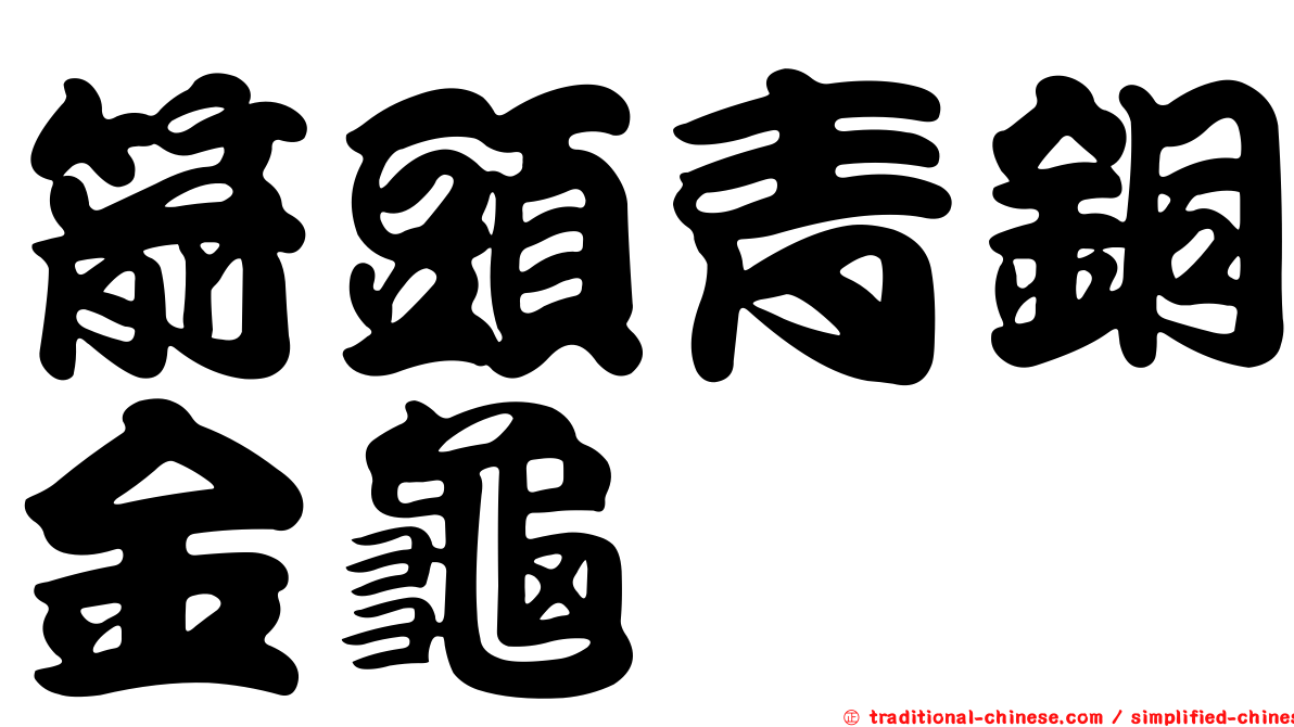 箭頭青銅金龜
