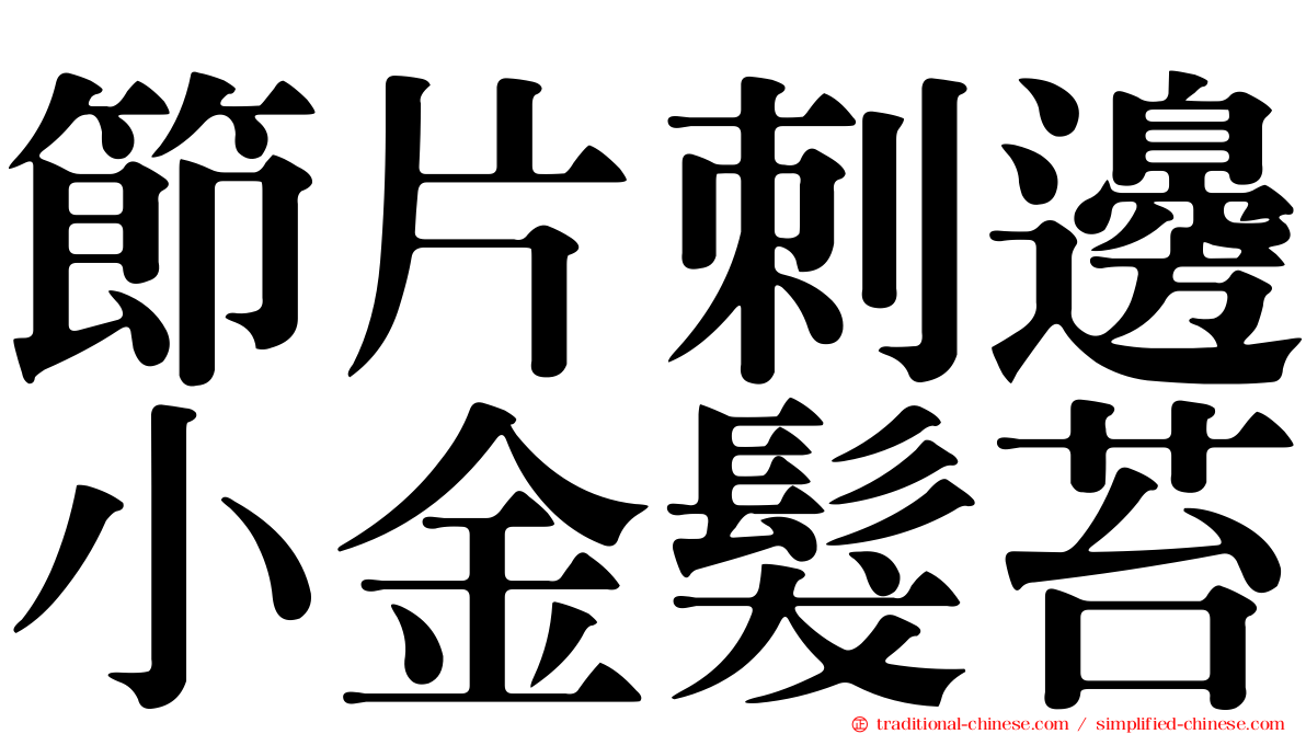 節片刺邊小金髮苔