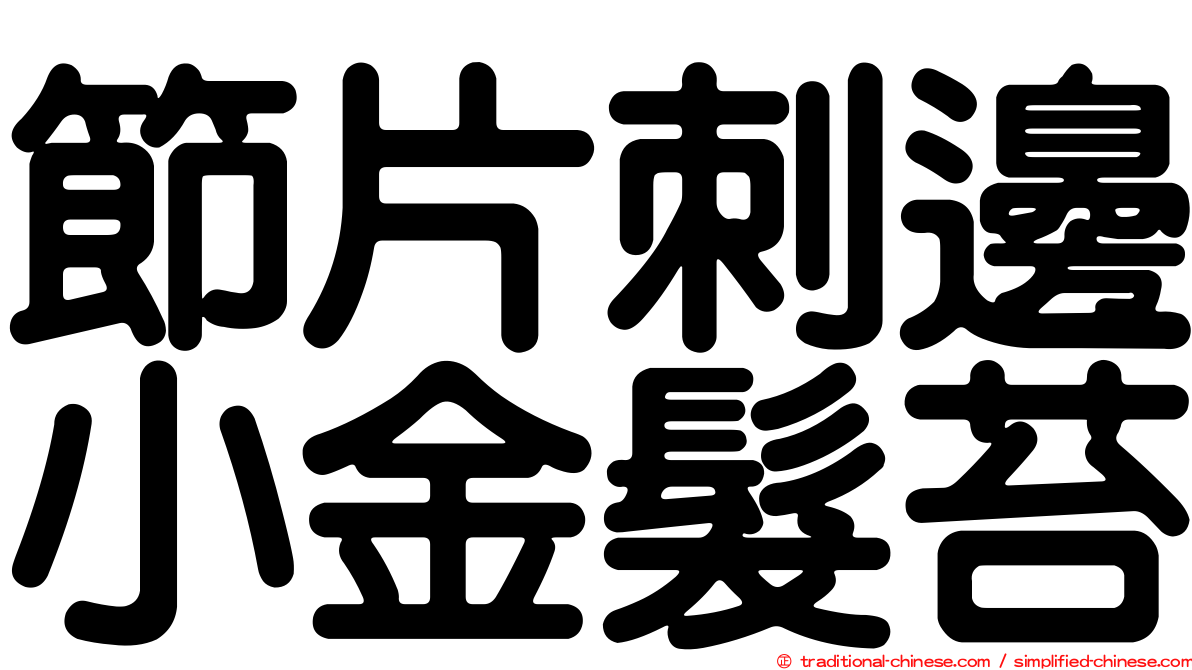 節片刺邊小金髮苔