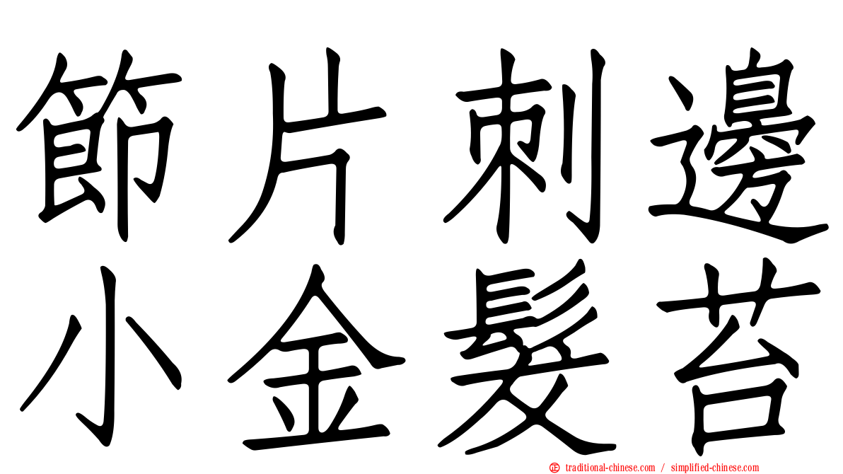 節片刺邊小金髮苔