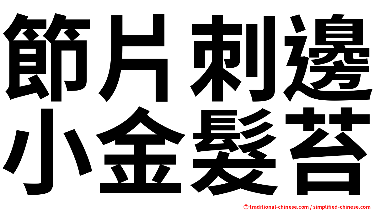 節片刺邊小金髮苔