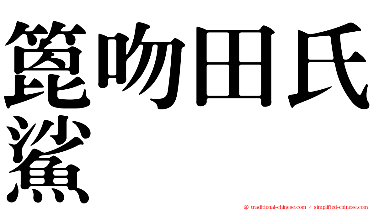 篦吻田氏鯊