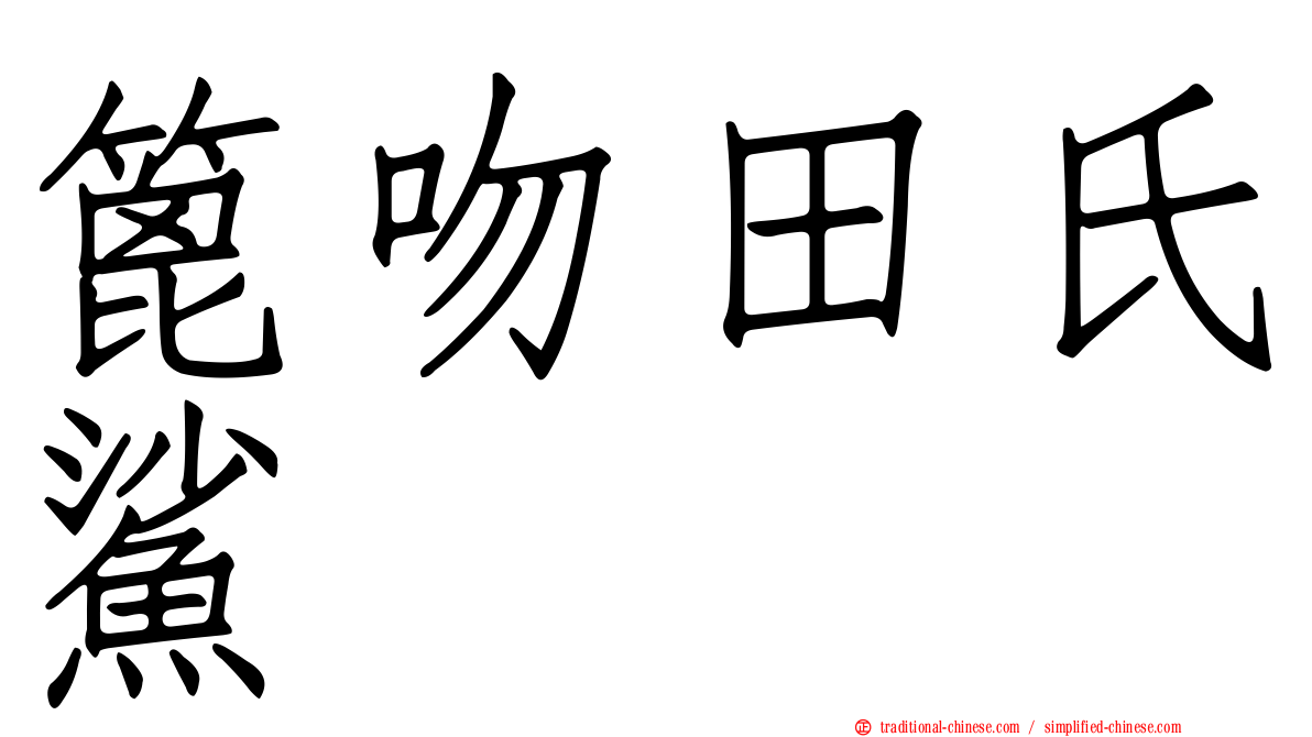 篦吻田氏鯊
