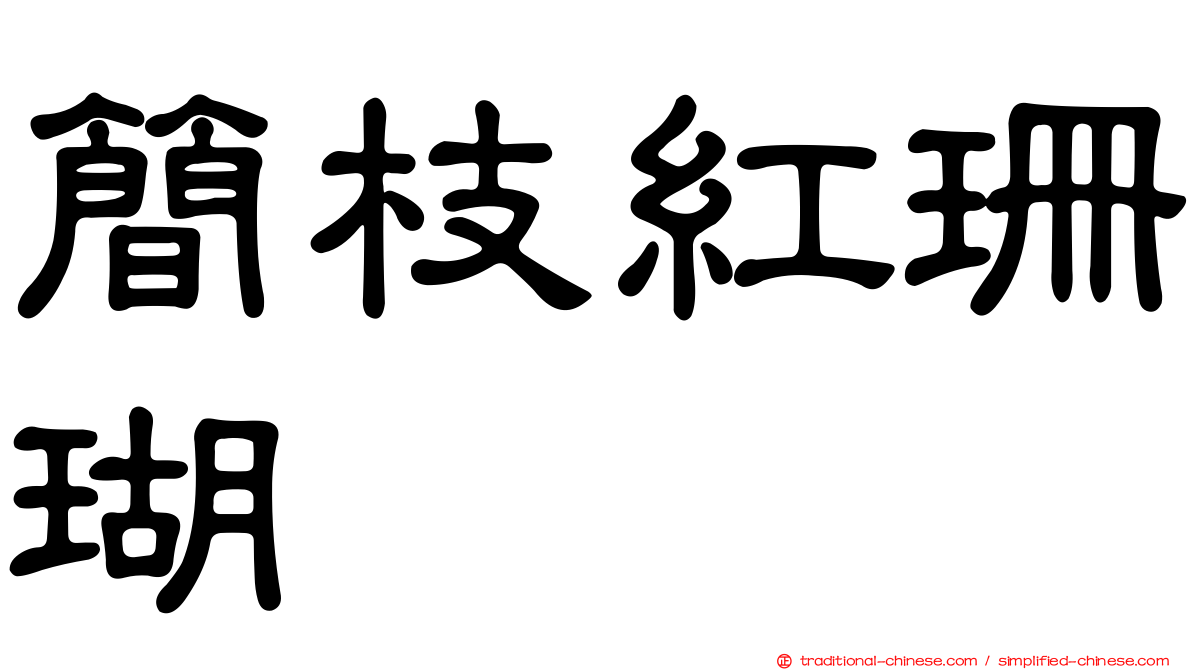 簡枝紅珊瑚