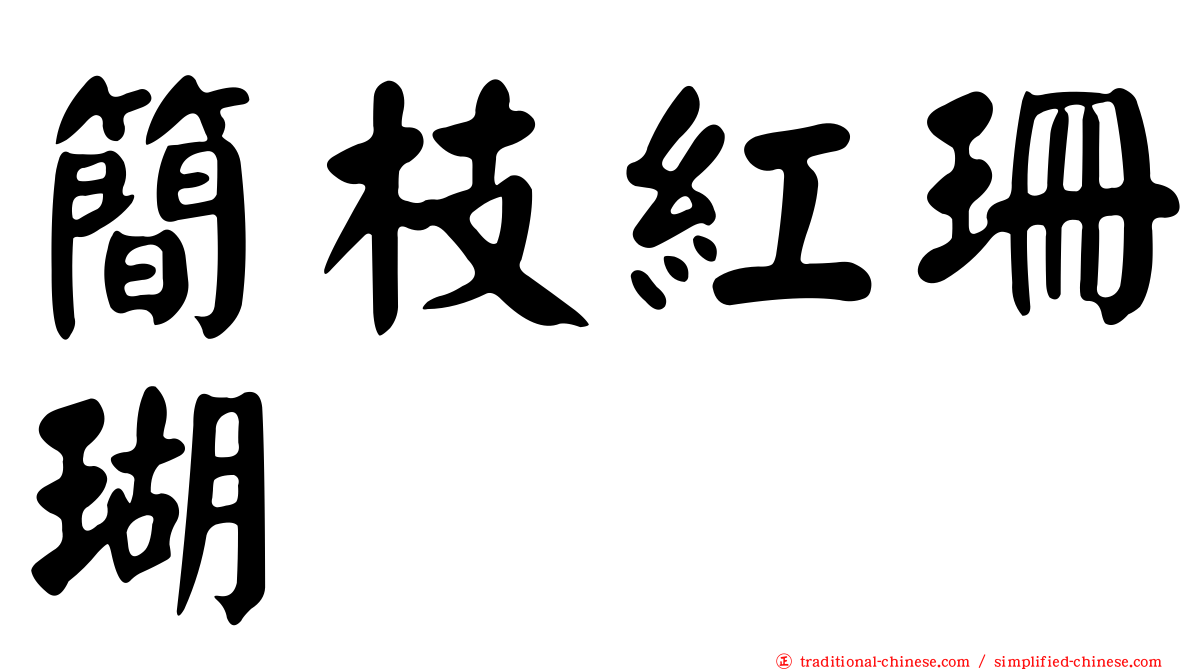 簡枝紅珊瑚