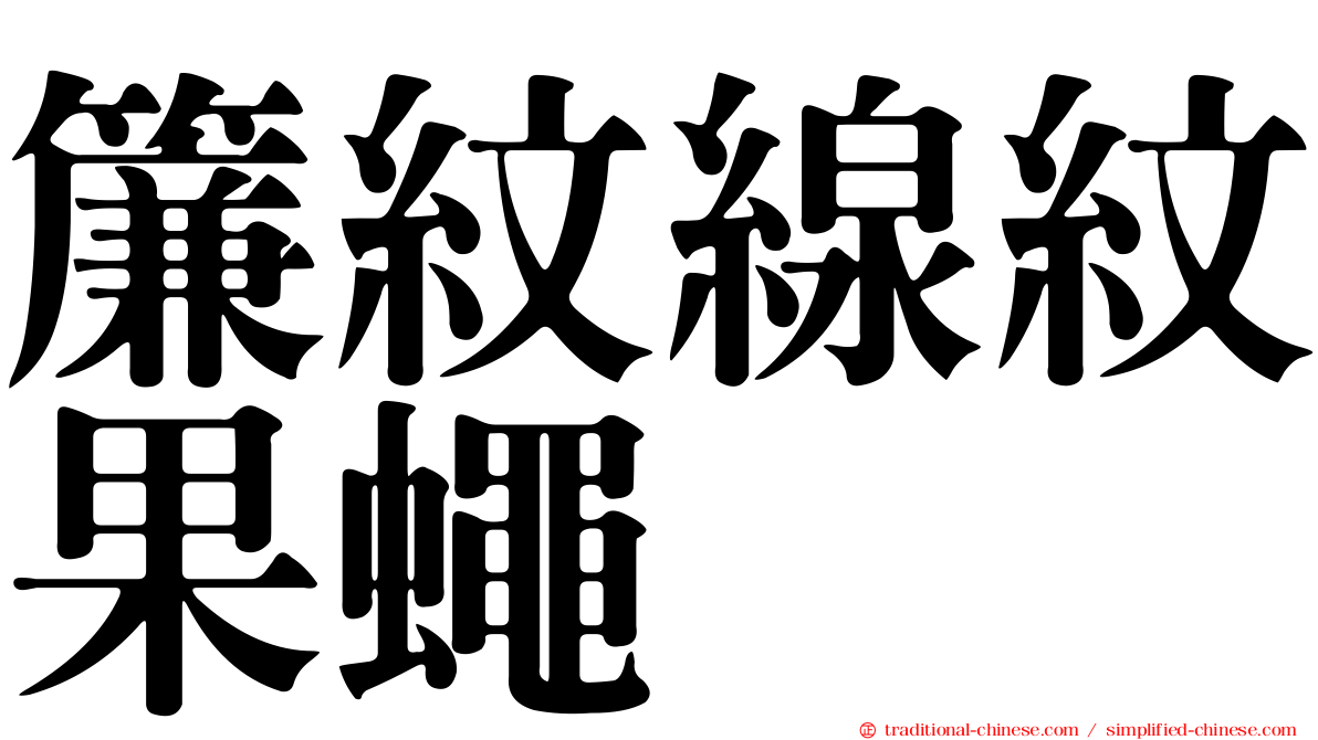 簾紋線紋果蠅